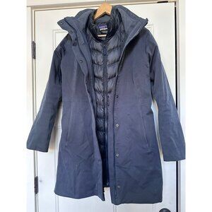 Patagonia Coat Womens Small Tres 3 in 1 Parka Recycled Down H2No Hooded Jacket